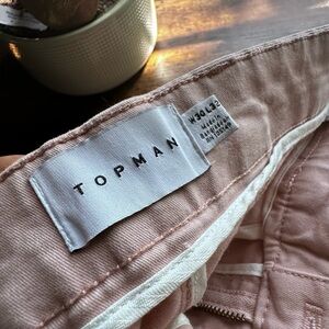 Topman light slim pink pants